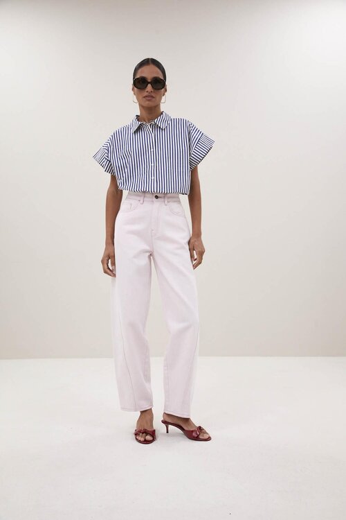 By Bar Blauw/ witte Pixie Blue Stripe Blouse