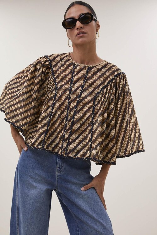 By Bar Camel Davin Manilla Blouse