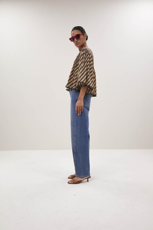 By Bar Camel Davin Manilla Blouse