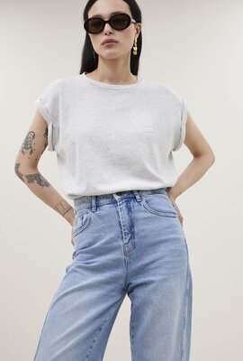 By Bar Lichtgrijze Tobi Flame Logo Top