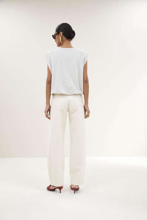 By Bar Zilveren Lew Silver Stripe Pants