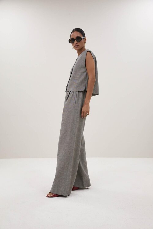 By Bar Taupe Nori Melange Gilet