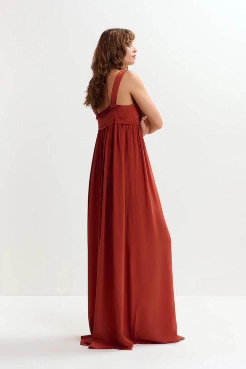 Essentiel Antwerp Bordeaux Maxi Dress