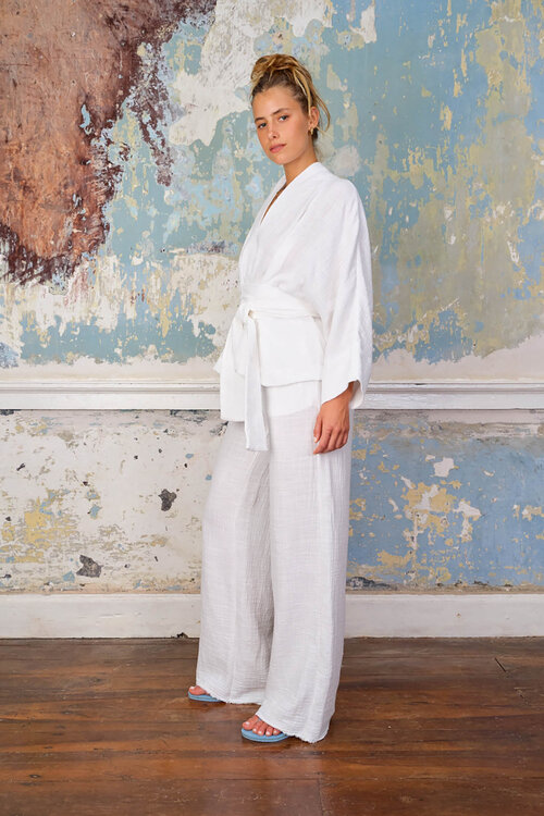 Sea Me Happy White Blouse