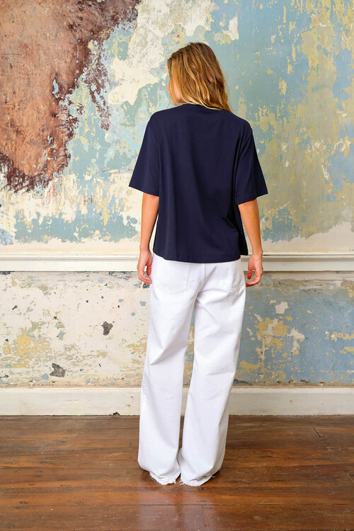 Sea Me Happy Dark Blue T-shirt