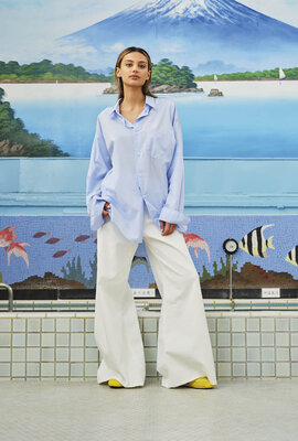 Sea Me Happy Ice Blue Blouse