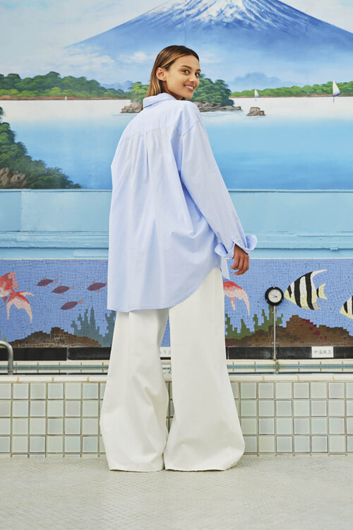 Sea Me Happy Ice Blue Blouse