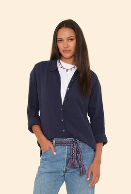 Xirena Navy Blouse