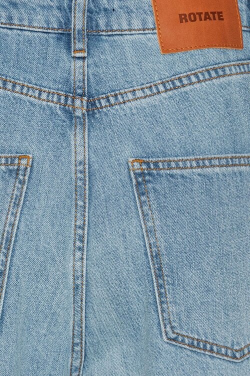 Rotate Blauwe Draped Barrel Jeans