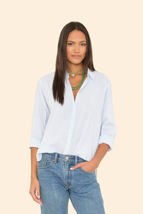 Xirena Lichtblauwe Blouse