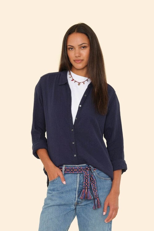 Xirena Navy Blouse
