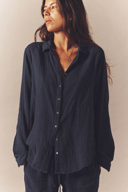 Xirena Navy Blouse