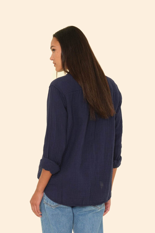 Xirena Navy Blouse