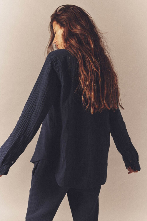 Xirena Navy Blouse