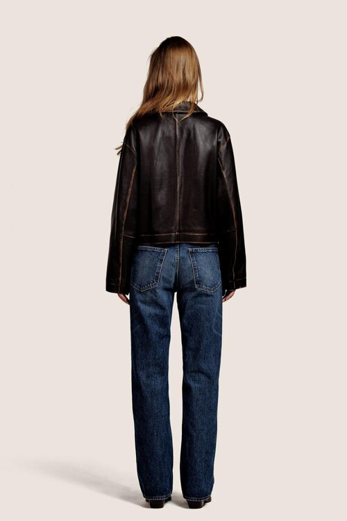 Alter Ego Brown Leren Bomber