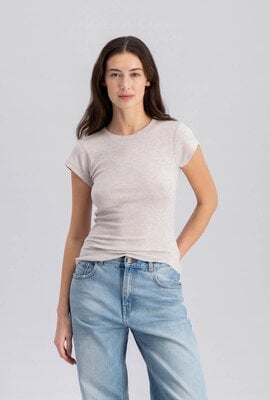 Neeve Beige Rib Shirt