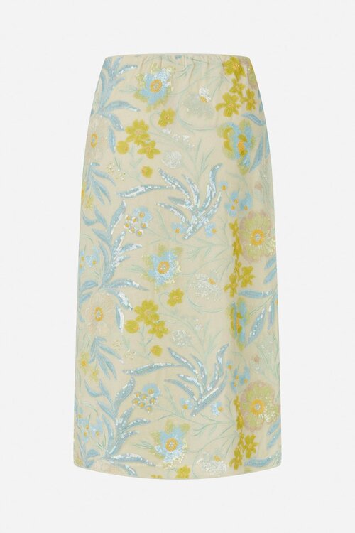 Baum Und Pferdgarten pastel yellow Midi Rok