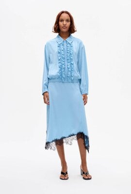 Baum Und Pferdgarten Lichtblauwe Midi Rok