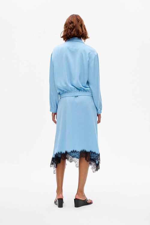 Baum Und Pferdgarten Lichtblauwe Midi Rok