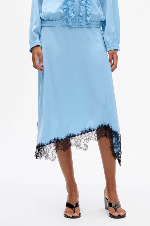 Baum Und Pferdgarten Lichtblauwe Midi Rok