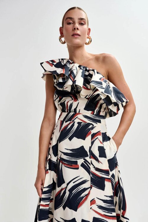 Essentiel Antwerp Wit / zwarte Blouse