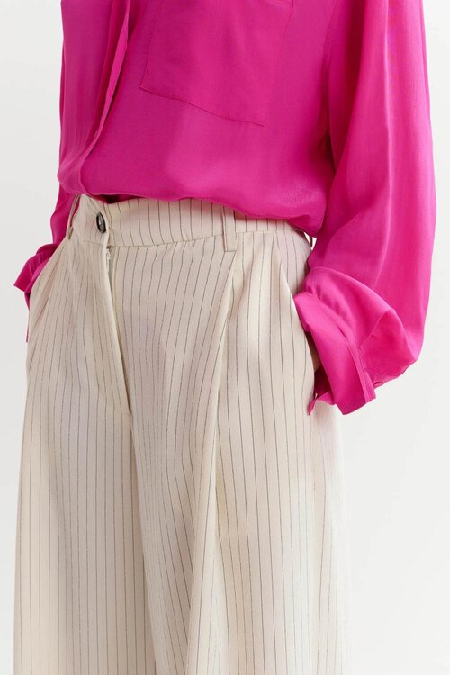 Essentiel Antwerp Off White Wide Leg Pants