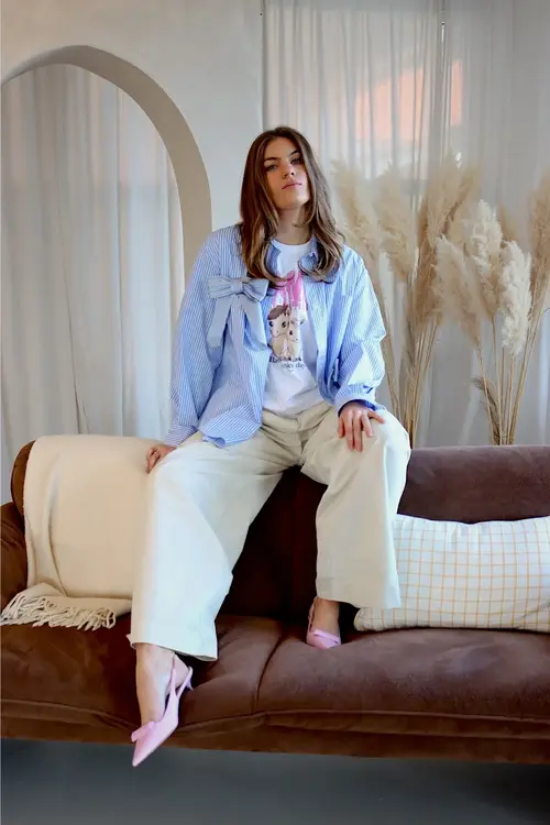 American Vintage Off White Pantalon