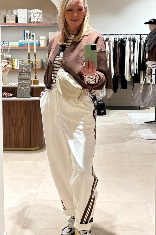 10Days Optic White wide tapered pants