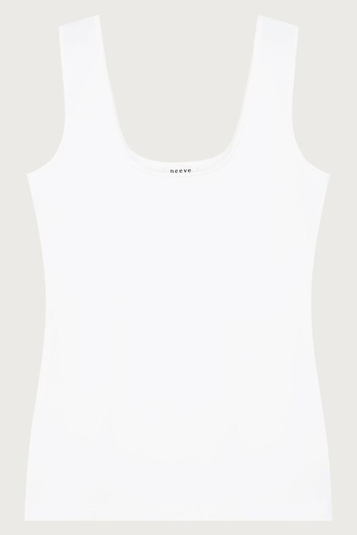 Neeve Off White Katoenen Top