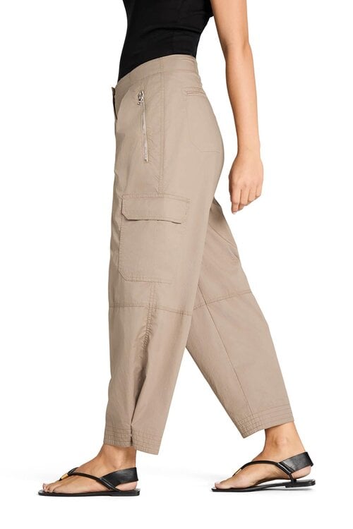 Cambio Taupe Blossom Cargo Pants