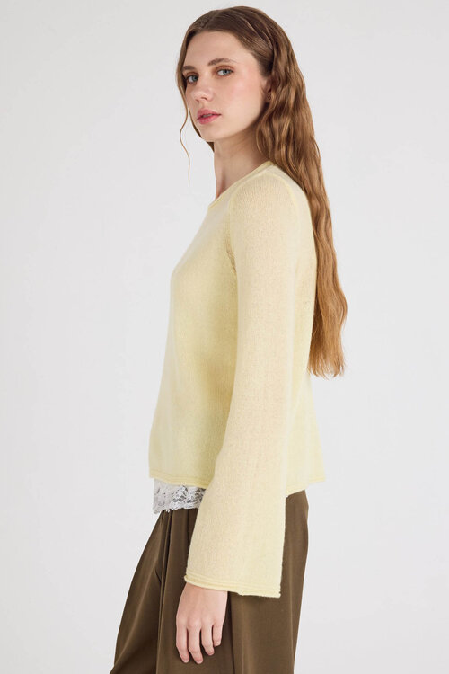 Absolut Cashmere Geel Maggie trui