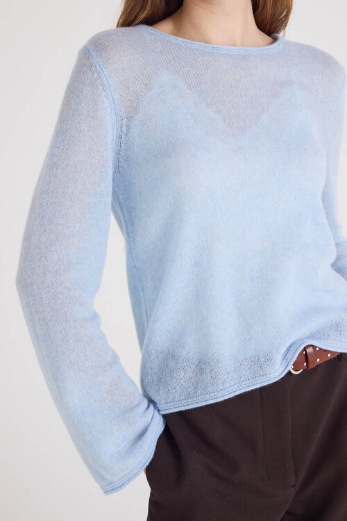 Absolut Cashmere Sky Blue Maggie trui