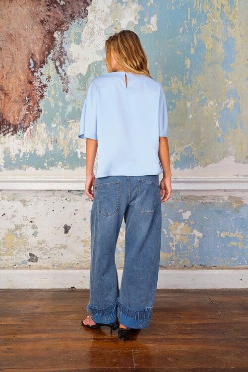 Sea Me Happy Lichtblauwe Blouse