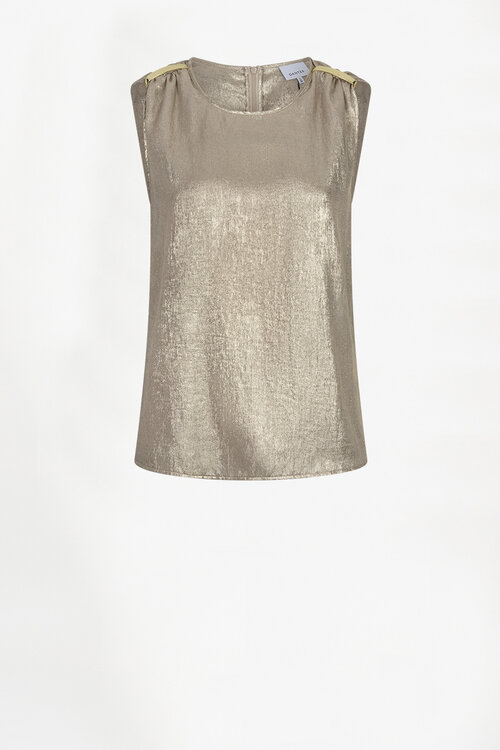 Dante 6 Champagne Aurora Metallic Top