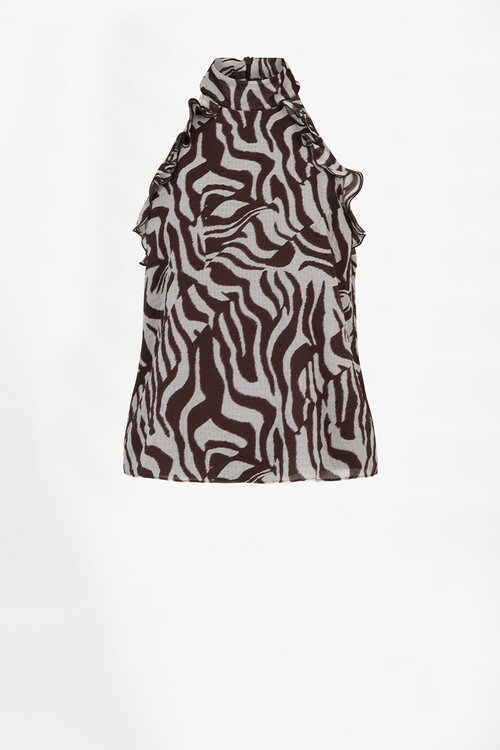 Dante 6 Zebra Print Galilee Halter Top