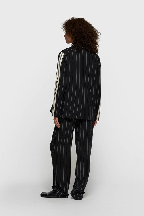 10Days Black flowy pants pinstripe