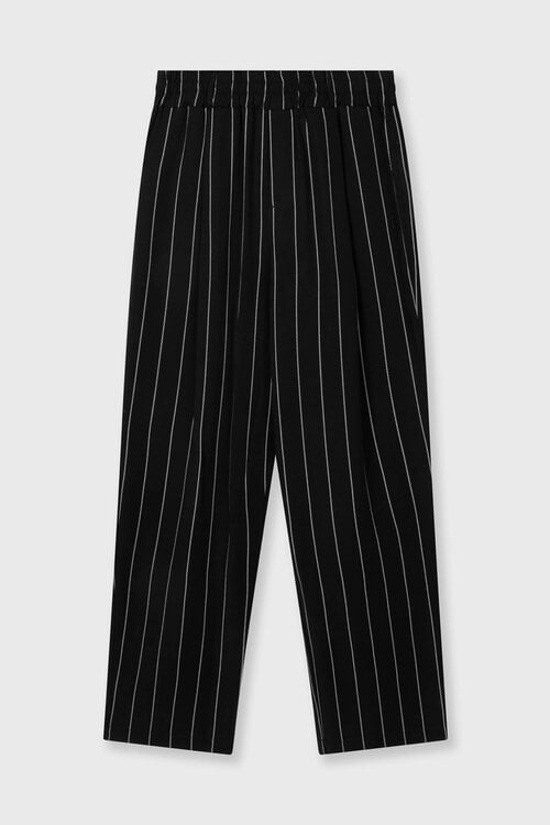 10Days Black flowy pants pinstripe