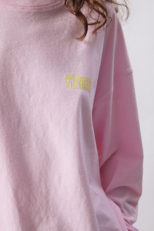 American Vintage Lichtroze T-shirt