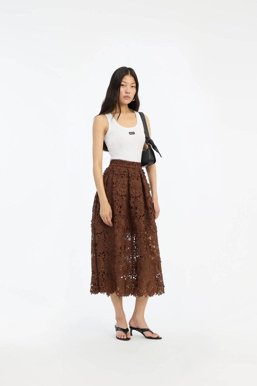 Rotate Bruine Midi Skirt