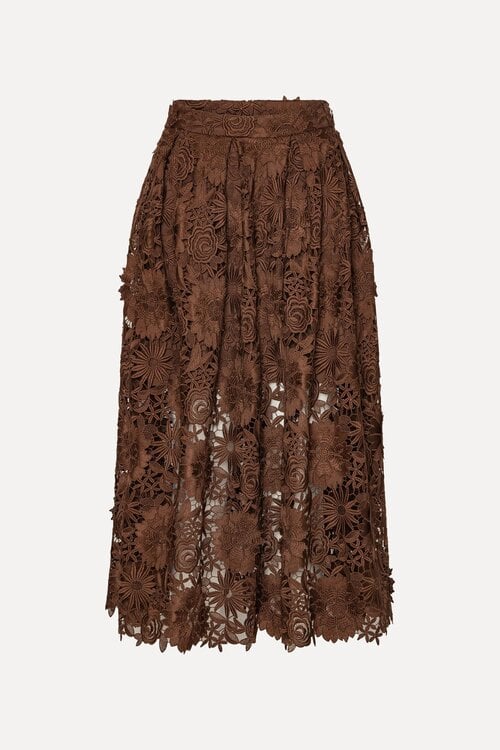 Rotate Bruine Midi Skirt