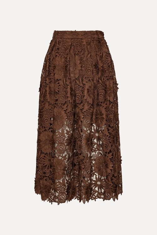 Rotate Bruine Midi Skirt