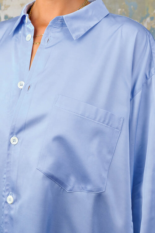 Sea Me Happy Lichtblauwe Blouse