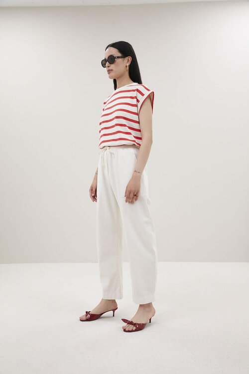 By Bar Rood Tobi Stripe Top