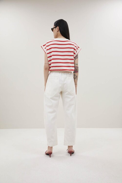 By Bar Rood Tobi Stripe Top