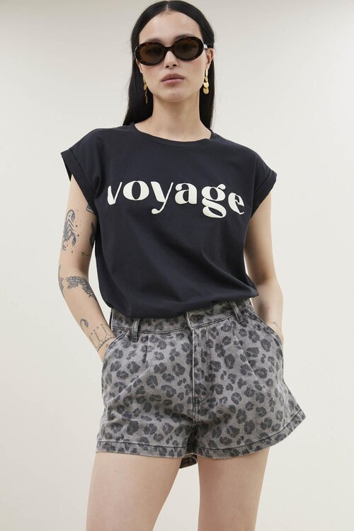 By Bar Grijze June Grey Cheetah Shorts