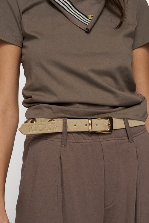 10Days Vanilla suede belt studs