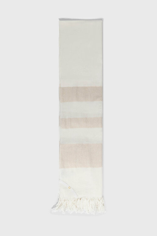 10Days Ecru scarf cotton lurex