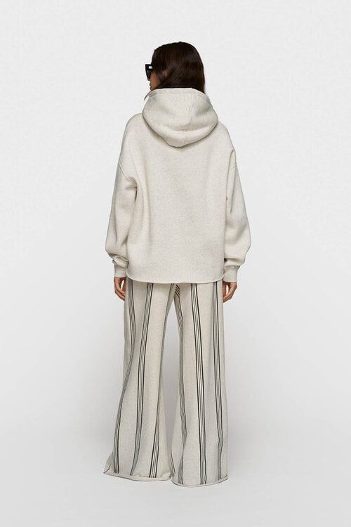 10Days Soft white melee wide leg jogger stripes