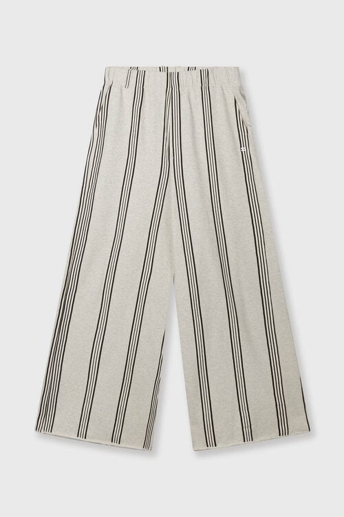 10Days Soft white melee wide leg jogger stripes