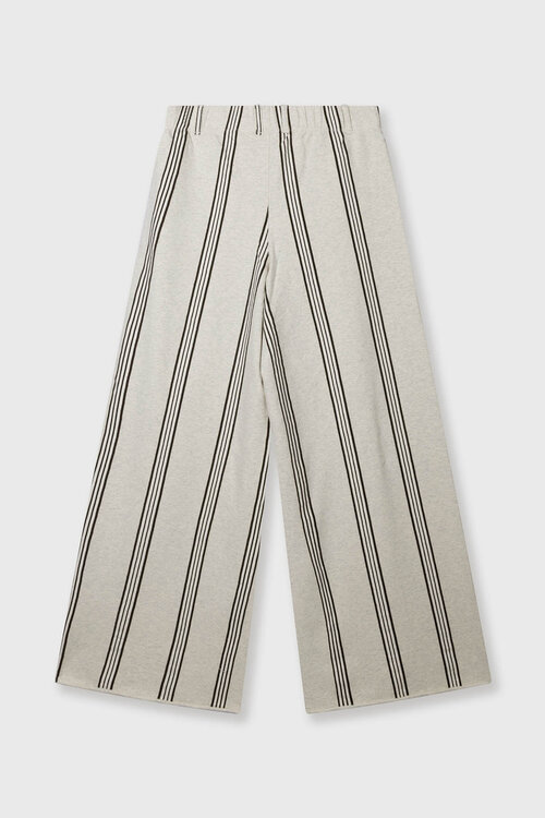10Days Soft white melee wide leg jogger stripes
